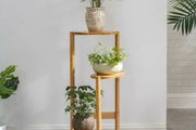3-Tier Bamboo Plant Stands Indoor, Plant Stand Holder, Corner Plant Shelf, Plant Display Rack for Corner Balcony and Bedroom