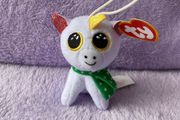 Ty Beanie Boo Mini Keychain Nicky White Unicorn