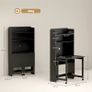 Foldable Computer Desk with Storage Shelves Image 2
