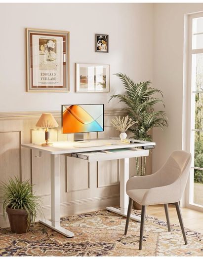 Electric Standing Desk 160 x 80 cm, Height Adjustable Desk, Sit Stand Table
