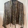 The Kooples Black and Gold Metallic Polka Dot Pussy-Bow Blouse Image 5