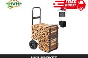 Firewood Log Cart 113kg with PU Wheels