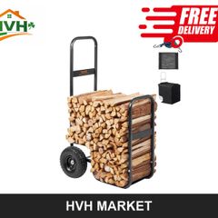 Firewood Log Cart 113kg with PU Wheels