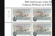 2008 Ireland 90th Anniversary of the Sinking of the RMS Leinster Commemorative Stamp Plate 1A1A1A1A Mint Never Hinged (MNH)
