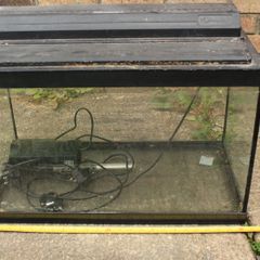 Marina 2ft Glass Fish Tank (Approx. 60L) with Hood & Untested Accessories