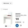 White Ikea dressing table Image 5