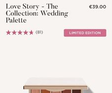 Sculpted By Aimee. Limited Edition Love Story the Wedding Palette