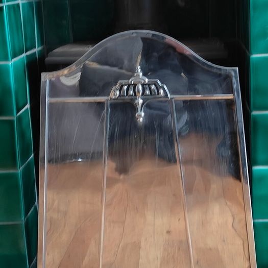 Stunning Art Deco Polished chrome Fire Screen