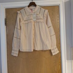 V By Very Coffee Long Sleeved Blouse. Size - 16.  B.N.W.T.