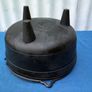 Black plastic flower pot on raiserd legs Image 7