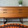 Vintage Retro Mid Century Teak Compact Sideboard by Uniflex Image 5