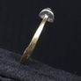 Vintage 18ct Gold Modernist Diamond Ring Two Tone Size 54.5 Image 5