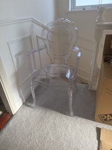 Clear Louis Ghost Style Armchair