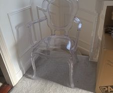 Clear Louis Ghost Style Armchair