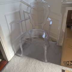 Clear Louis Ghost Style Armchair