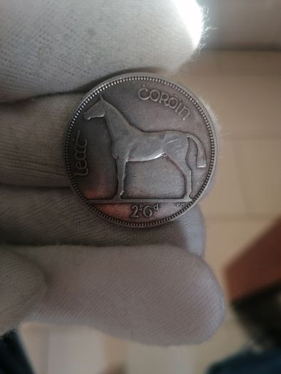 1928 Irish Silver Half Crown Coin