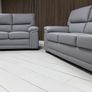 Sofa set 3+2 gretal in leather and fabric Image 6