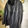Vintage Italian Leather Coat Matrix Style XXL Image 3