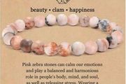 Bracelet - Semi Precious Stones - Pink Zebra Jasper - increase confidence