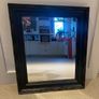 Solid Wood Framed Mirror . Rustic Black (65 x 55 cm) Image 3