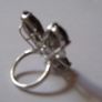 Smoky quartz & topaz silver Butterfly ring Image 4