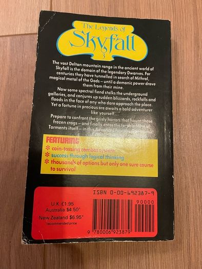 The Legends of Skyfall: Mine of Torments (Advanced Fantasy Gamebook)