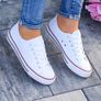 White lace-up sneakers size 3-8 Image 5
