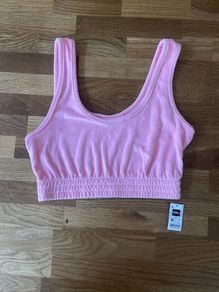 Brand New Candy Pink Towelling Bralet Size XS