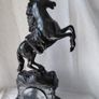 Antique French ornate Horse statue clock quartz movement Image 5