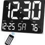 11.5" Digital Calendar Alarm Clock with Wireless Remote Control Image 3