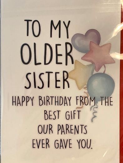 Birthday Card Sister