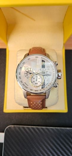 Invicta chronograph S1 rally Silver & brown watch men