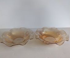 Vintage Marigold Iridescent Carnival Glass Bowl