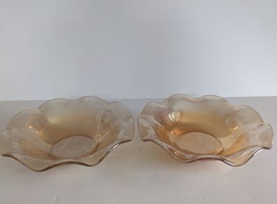 Vintage Marigold Iridescent Carnival Glass Bowl