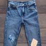 Polo Ralph Lauren Tompkins Skinny High Rise Ankle Fit Jeans Blue Denim W26 UK 8 Image 2