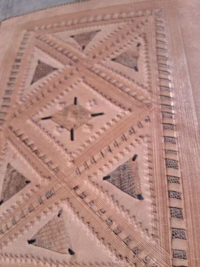 Hand Tooled Leather Presentation Folder