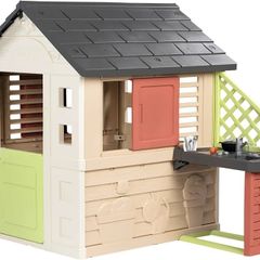 LIFE NATURE PLAYHOUSE + KITCHEN PLAYHOUSE. Indoor/outdoor sustainable play with 51% recycled material