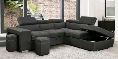 Monaco Corner Grey Sofa Bed
