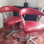 Red Leather Swivel Chair/s Image 2