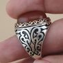 Handcrafted Vintage-Inspired Agate Ring 925 Sterling Silver Image 4