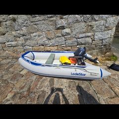 inflatable boat with outboard