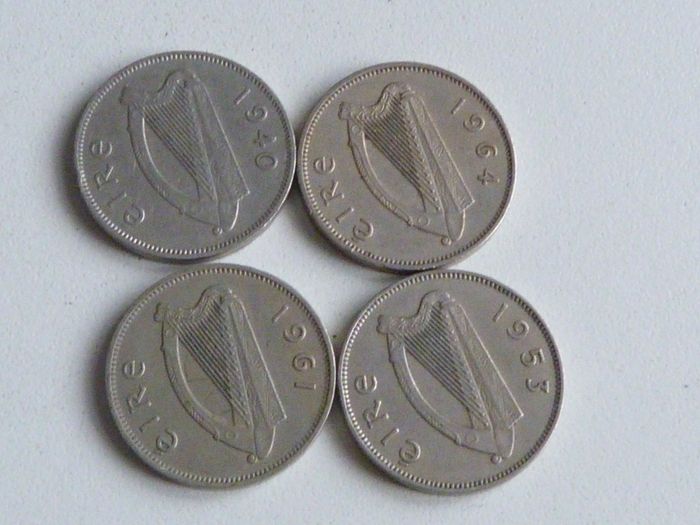 4 Irish sixpences
