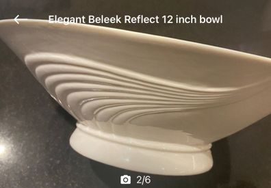 Reduced Belleek living Reflect 12 inch bowl with original sticker
