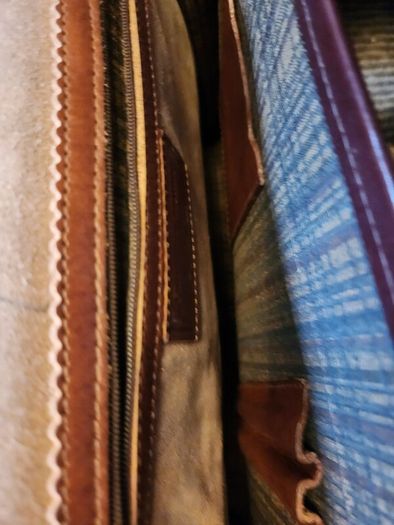 Large heavy duty leather bags plus briefcase.