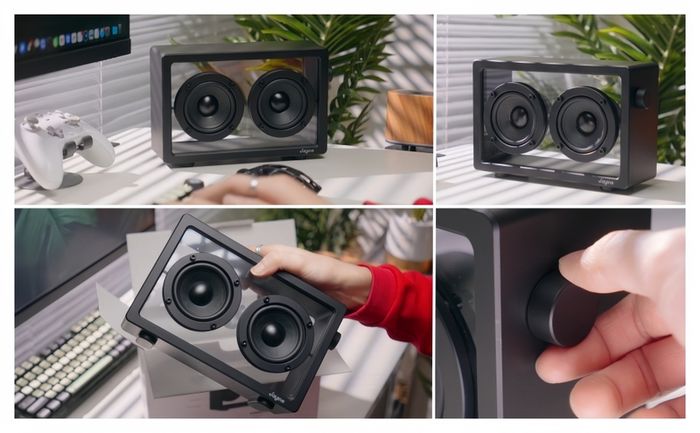 Transparent Cassette Portable Bluetooth Speaker, Minimalist Speakers Bluetooth Wireless Loud, HD Powerful Sound and Wide Compatibility for Indoor  and Outdoor