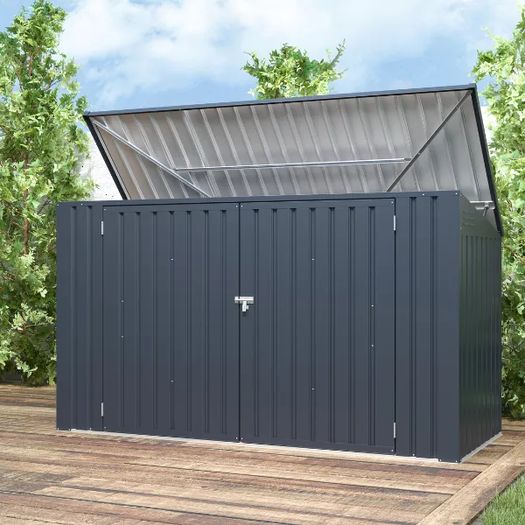 3 Bay Metal Wheelie Bin Storage