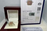 Gold 9K (375) Tri Colour Gold SGL Certified Natural Pink Diamond, Natural Yellow Diamond &amp; Natural White Diamond