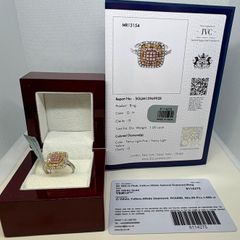Gold 9K (375) Tri Colour Gold SGL Certified Natural Pink Diamond, Natural Yellow Diamond & Natural White Diamond