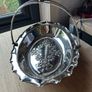 Antique Silver Plate Footed Basket with Handle Image 3