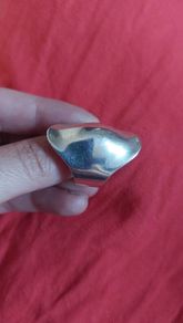 Huge vintage shield ring sterling silver
